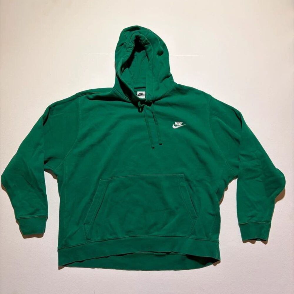 Green Nike Hoodie size XXL Logo embroidered